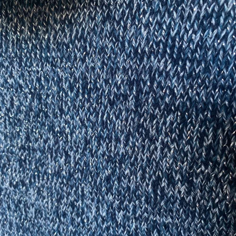 WHITE HOUSE BLACK MARKET Women’s Size S Blue Metallic Sweater - Picture 3 of 6